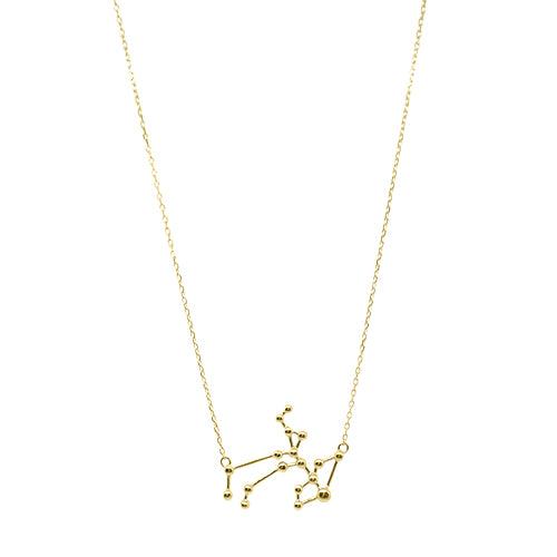 Lesunja Zodiac Sagittarius Necklace Yellow Gold, handmade fine jewellery from Switzerland