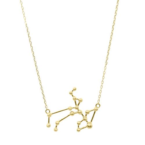 Lesunja Zodiac Sagittarius Necklace Yellow Gold, detail view, Lesunja atelier Zurich