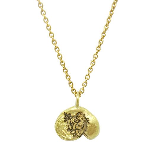 Zodiac Virgo Yellow Gold Necklace - Lesunja Fine Jewellery