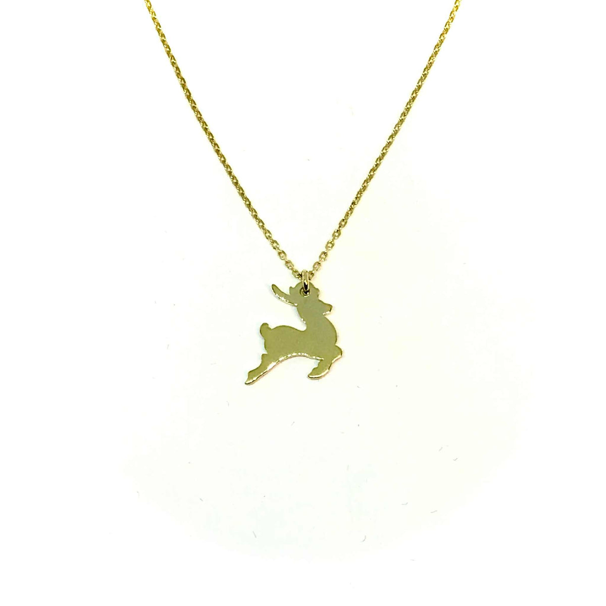 Lesunja Little Reindeer Yellow Gold Plated, handmade fine jewellery from Switzerland