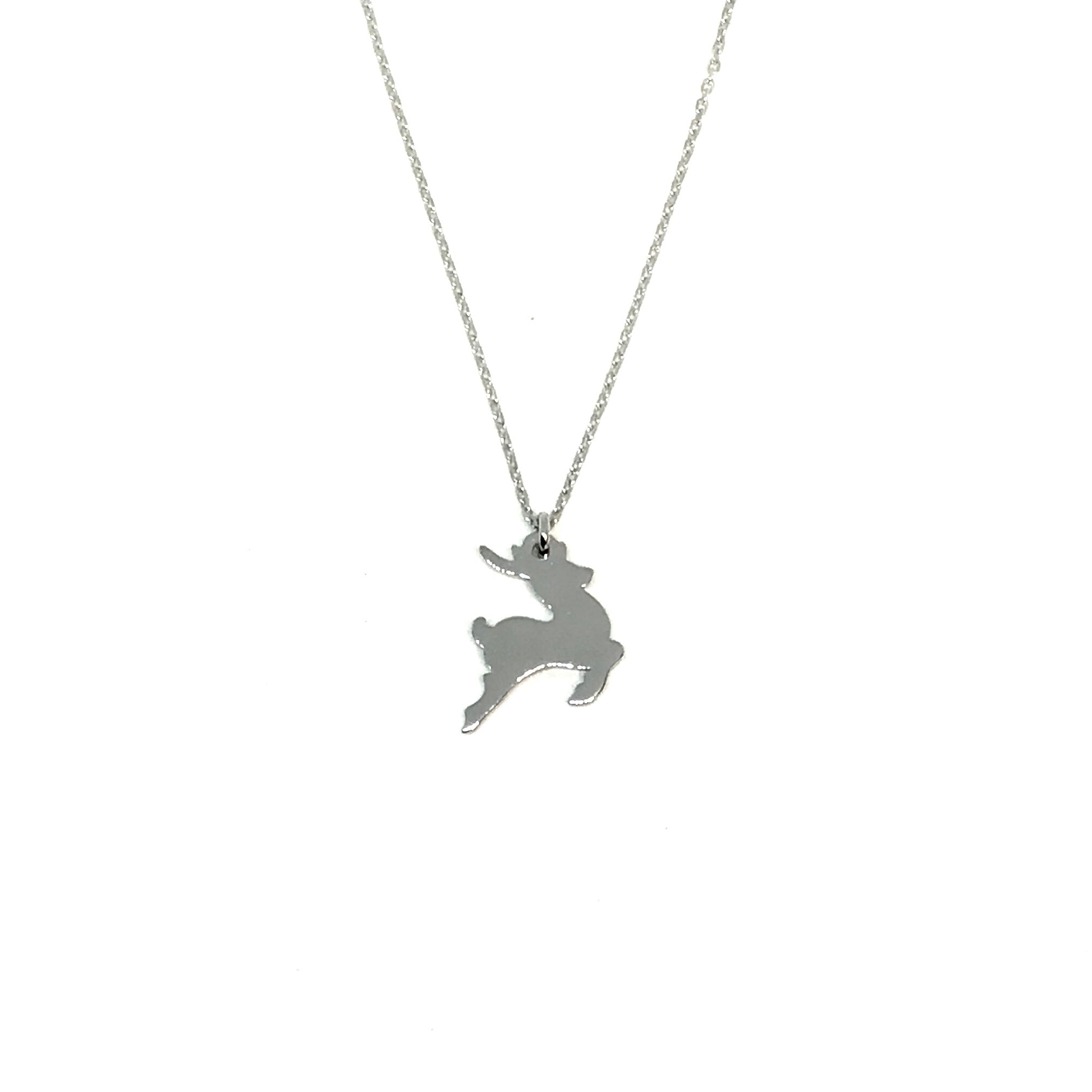 Lesunja Little Reindeer Silver Necklace, handmade fine jewellery from Switzerland