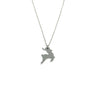 Lesunja Little Reindeer Silver Necklace, handmade fine jewellery from Switzerland