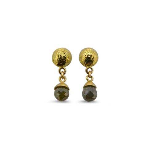 yellow gold diamond earrings