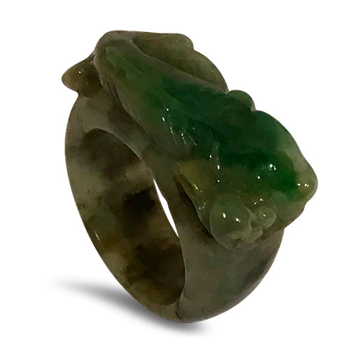ring green jade little koi carp