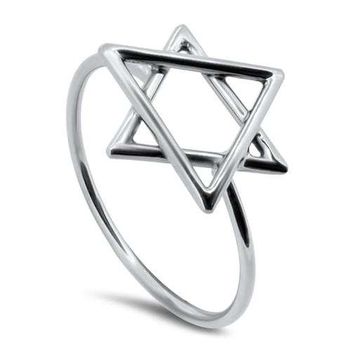 white gold star ring