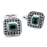 white gold black diamond cufflinks
