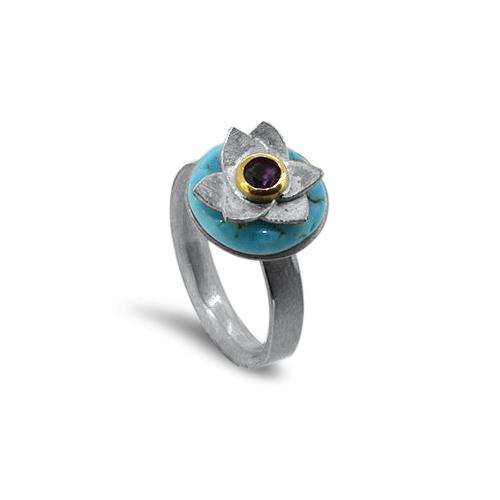 Lesunja Lotus Fleurie Ring, handmade fine jewellery from Switzerland
