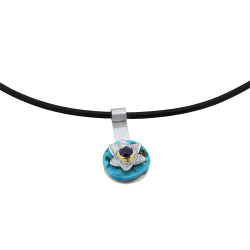 violet flower pendant
