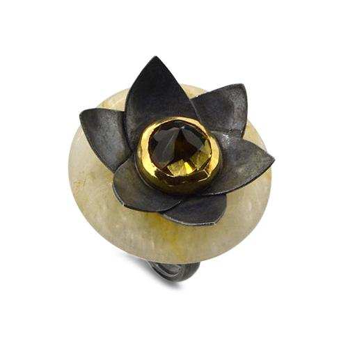 lotus silver ring