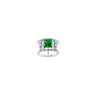 Lesunja Ring Platinum Emerald Diamond, detail view, Lesunja atelier Zurich
