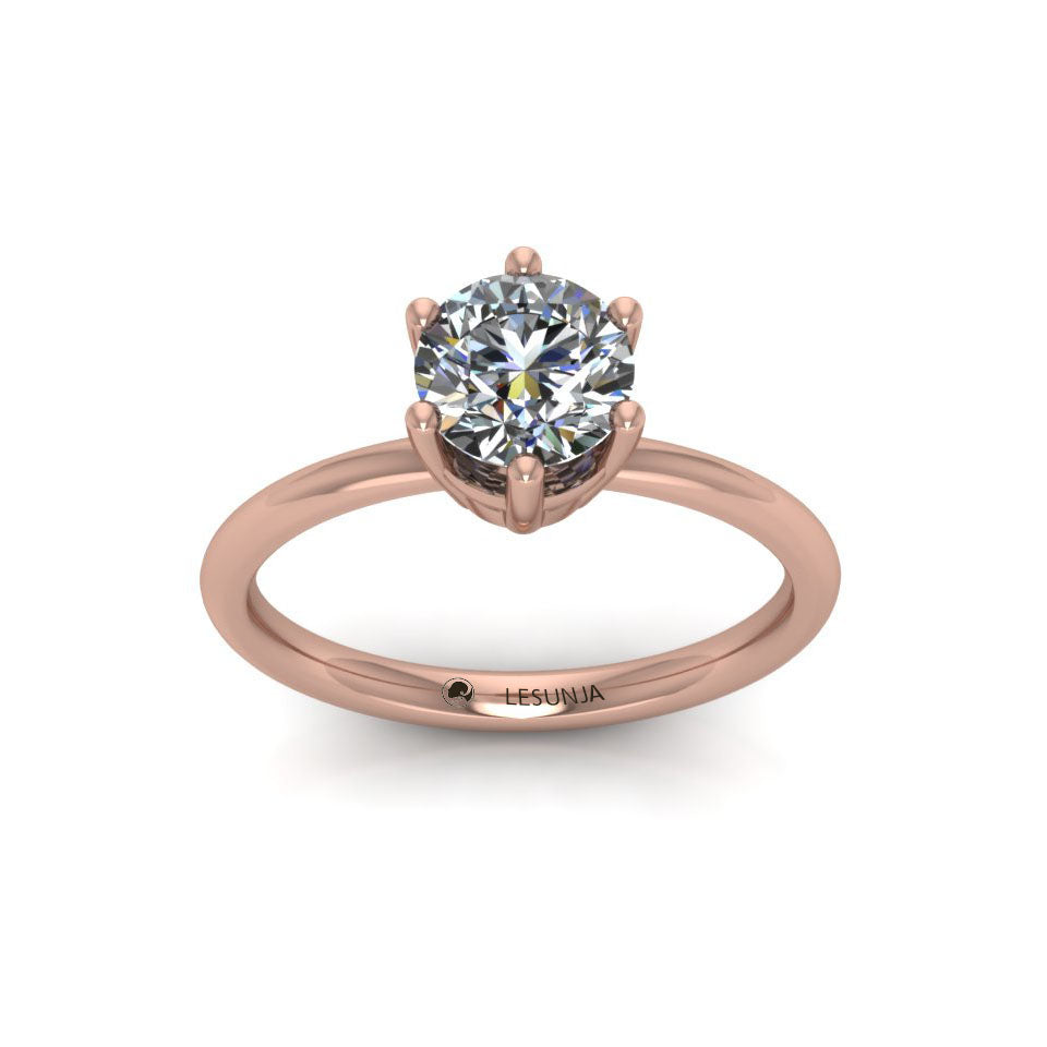 rose gold and diamond engagement rings