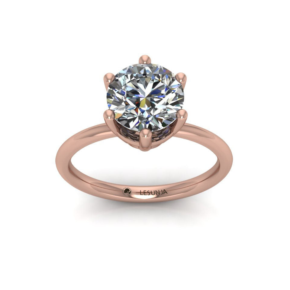rose gold diamond engagement rings
