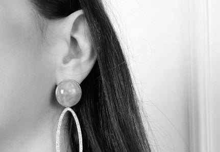 aquamarine and diamond stud earrings