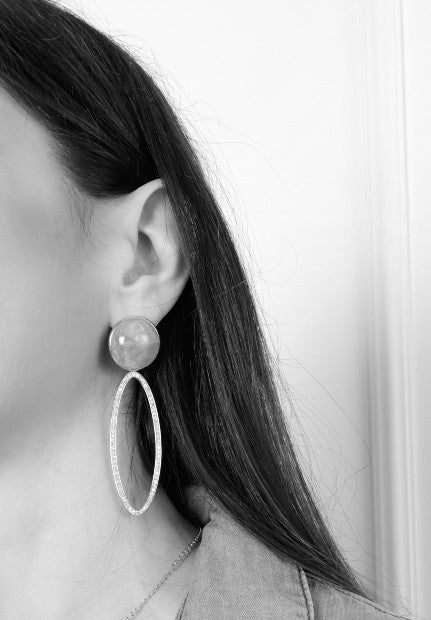 aquamarine and diamond stud earrings