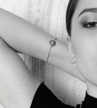 Lesunja Zodiac Cancer Silver Bracelet, detail view, Lesunja atelier Zurich
