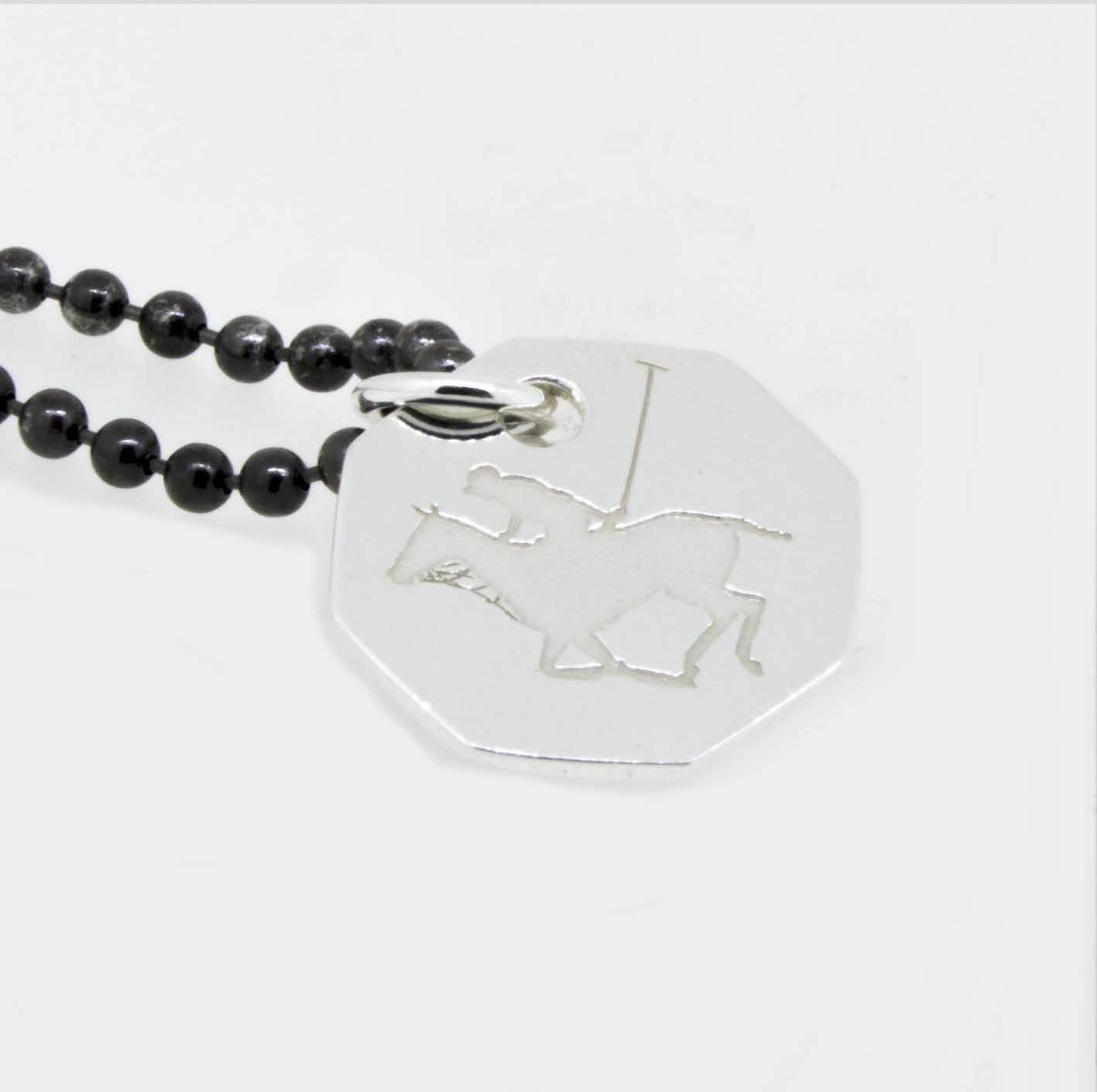polo player necklace