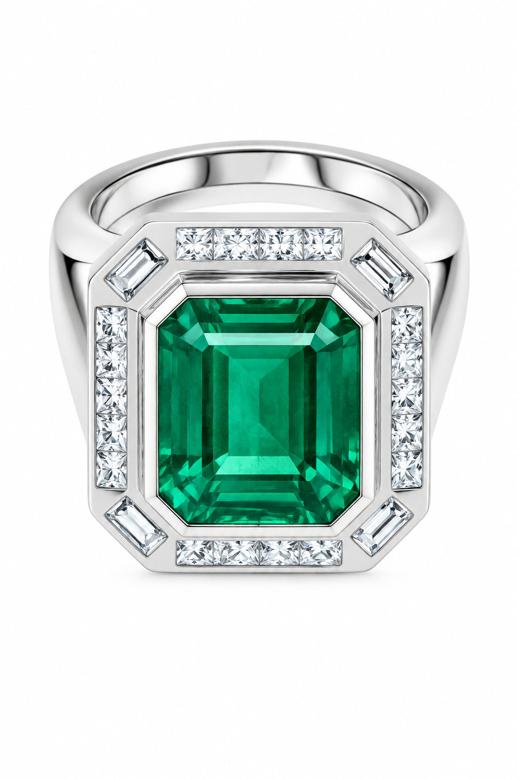 platinum emerald ring