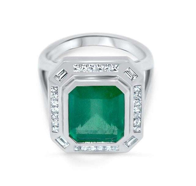 platinum emerald ring