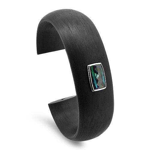 Bangle Carbon White Gold Tourmaline