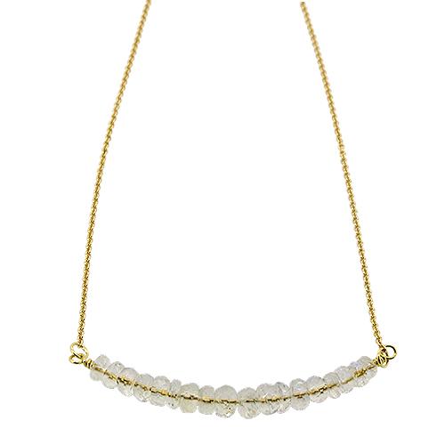 yellow gold moonstone necklace