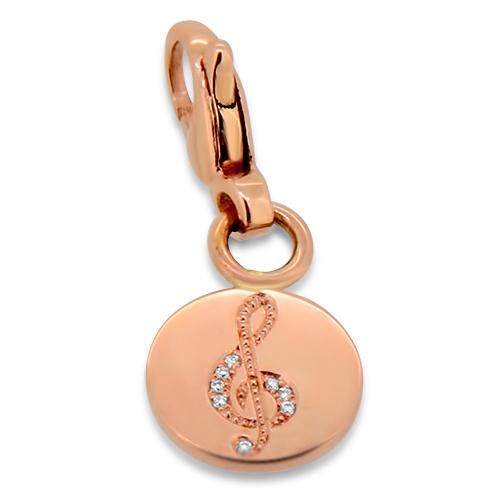 rose gold charm necklace