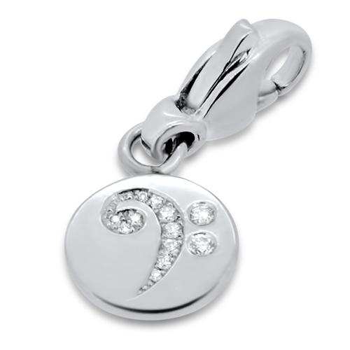 white gold charm bracelet