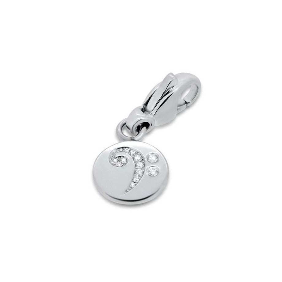 white gold charm