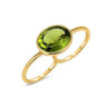 peridot yellow gold ring