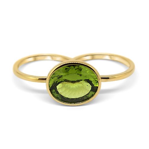 peridot yellow gold ring price