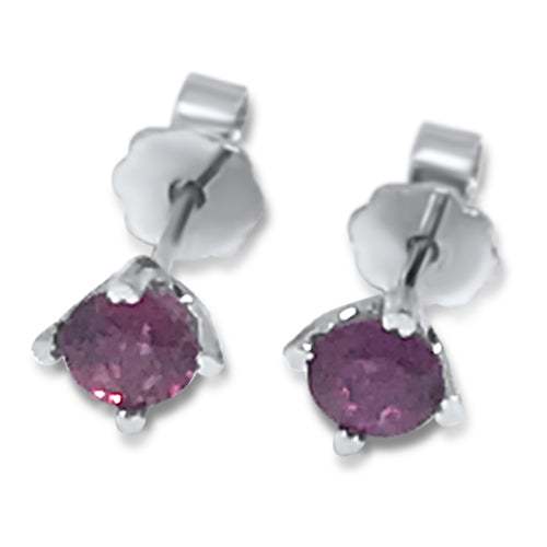 pink spinel stud earrings