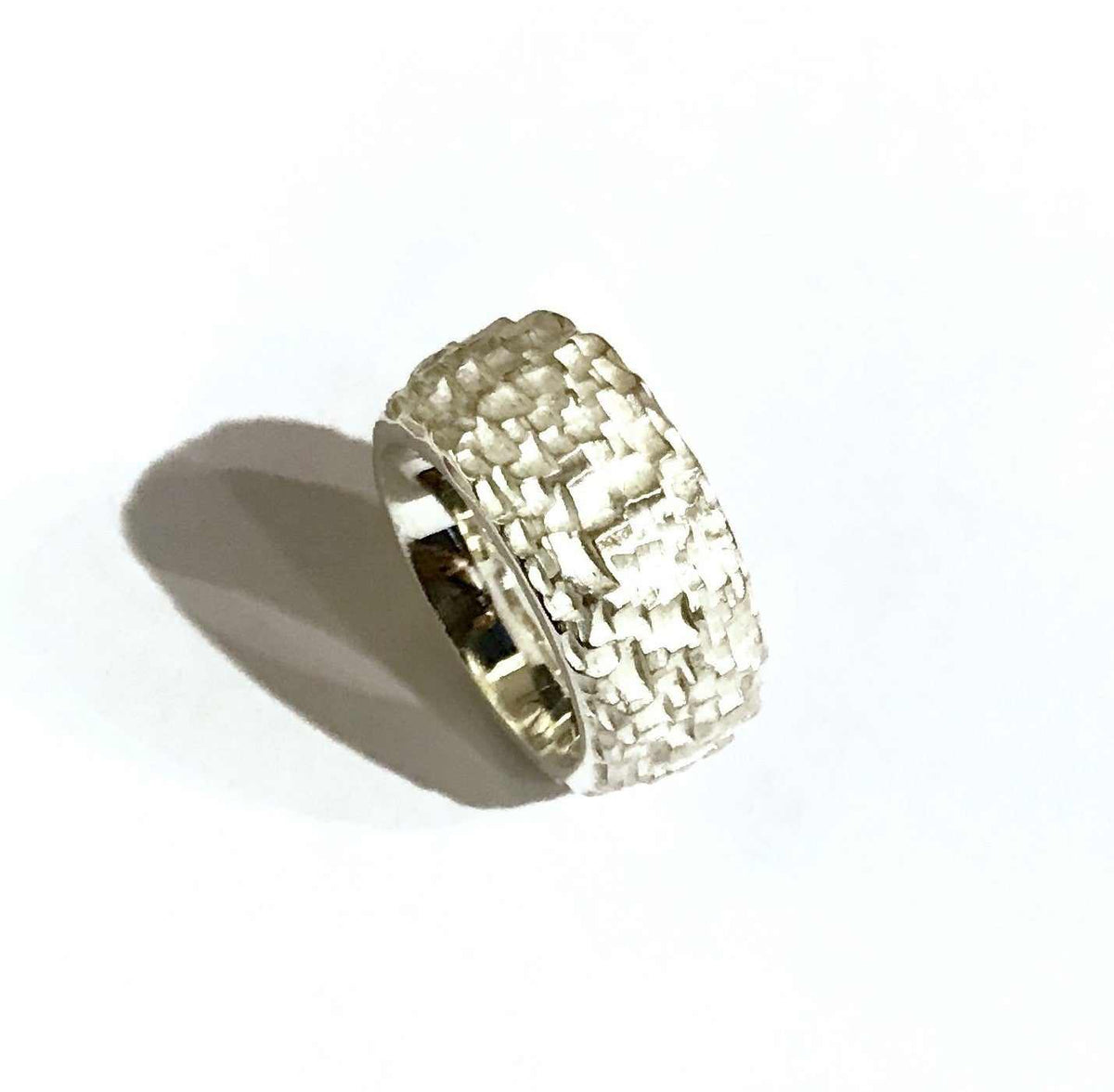 pixels silver ring