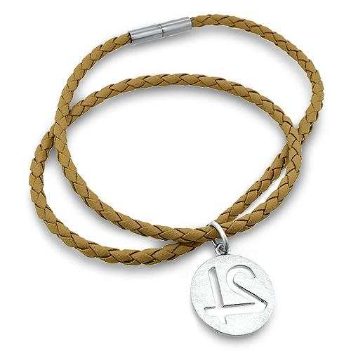 silver leather necklace