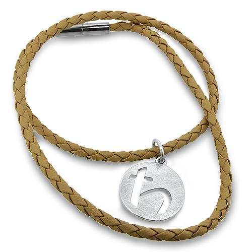 leather and silver necklace