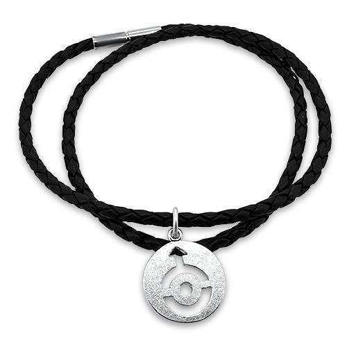 Lesunja Uranus Silver Leather Necklace, handmade fine jewellery from Switzerland