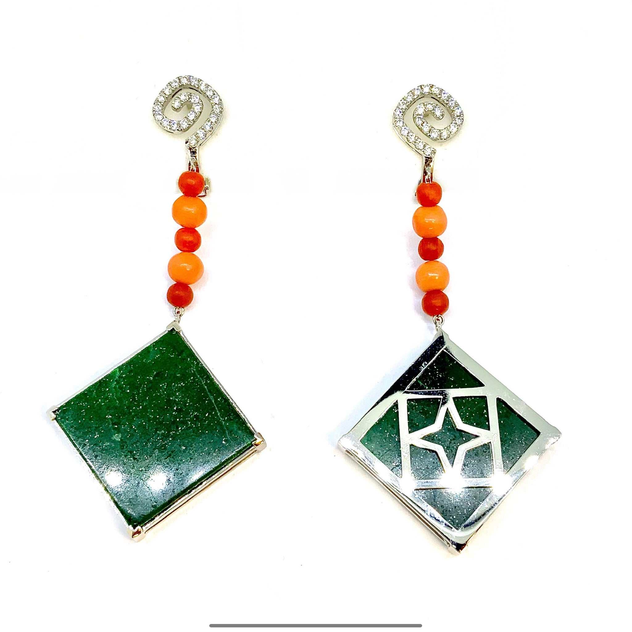 dangle diamond earrings