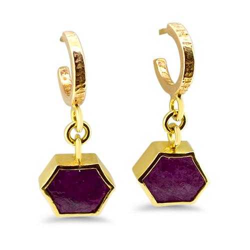 yellow gold rose earrings