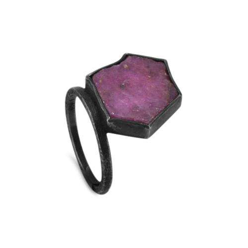 ruby silver ring