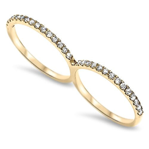 Lesunja Rosé Gold Diamond Double Ring
