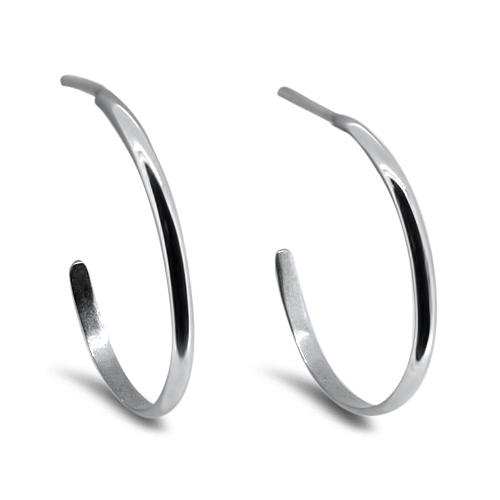 Lesunja Rosalita Platinum Creole, handmade fine jewellery from Switzerland