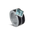 Lesunja Aquamarine Wood Silver Ring