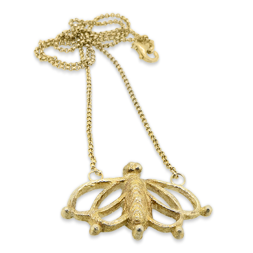 biene maya silver necklace