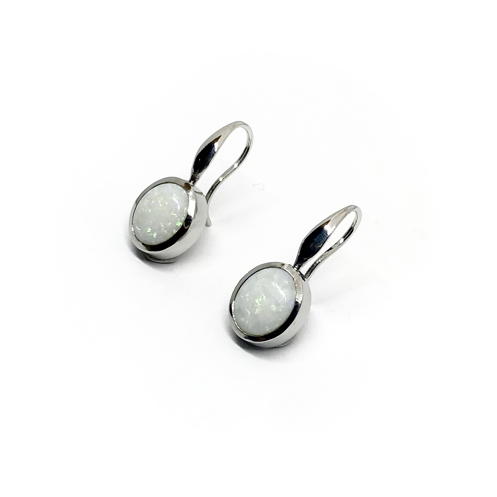 Australien Opal Platinum Earrings