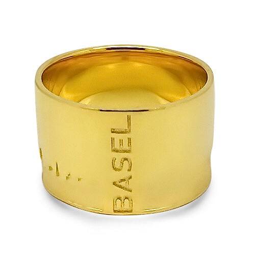 yellow gold plated ring