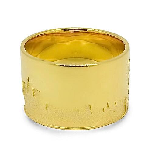 yellow gold plated ring