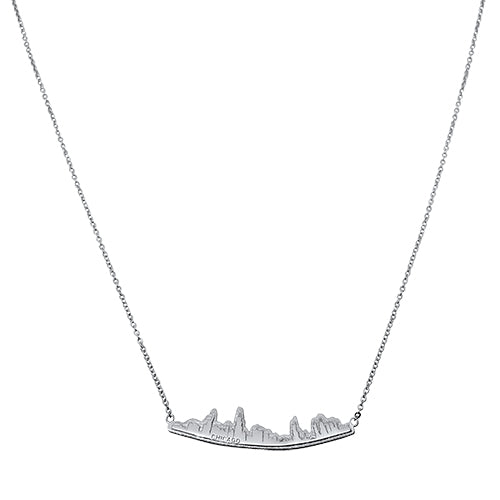 chicago silver necklace