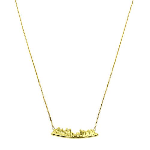 new york gold plated necklace