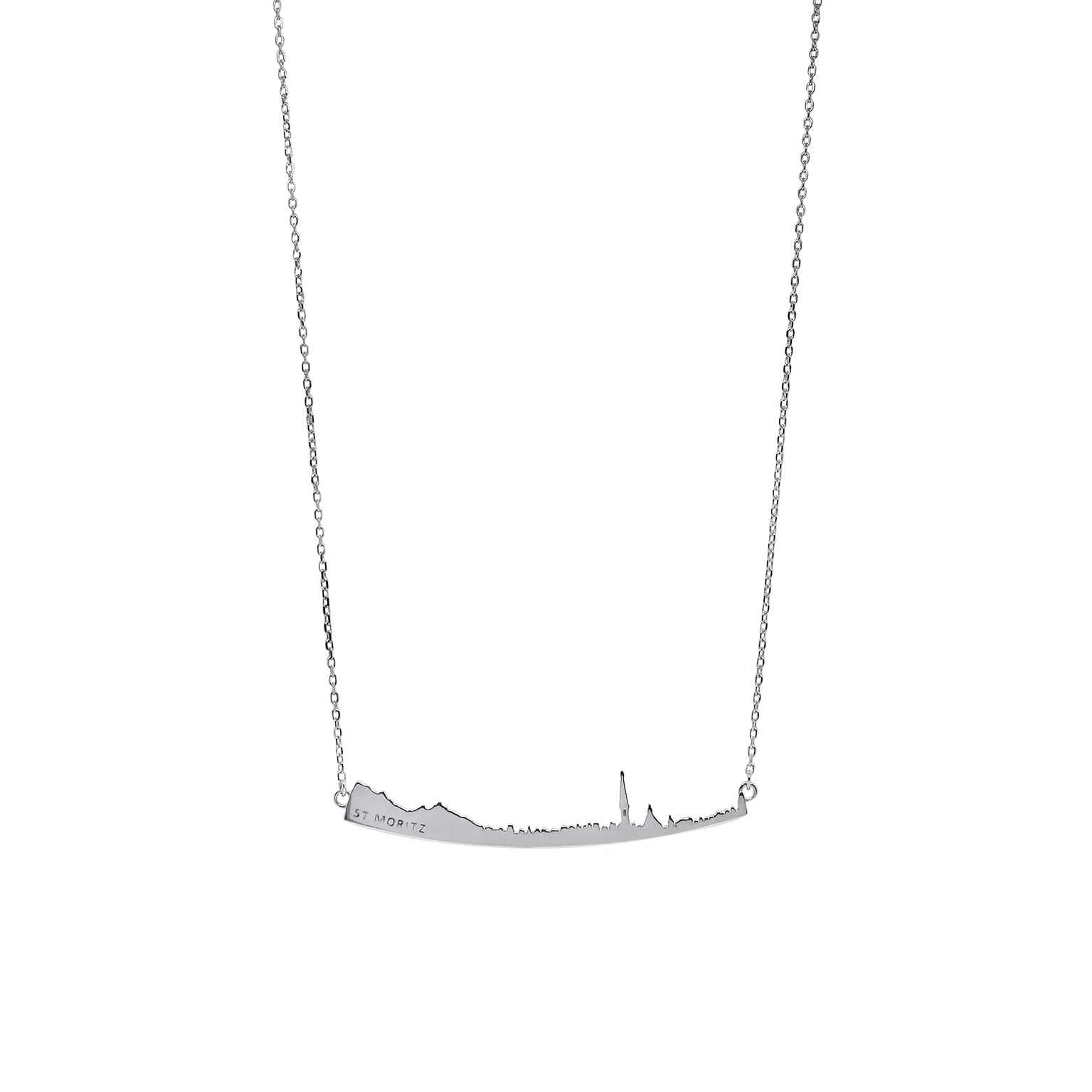 st moritz silver necklace