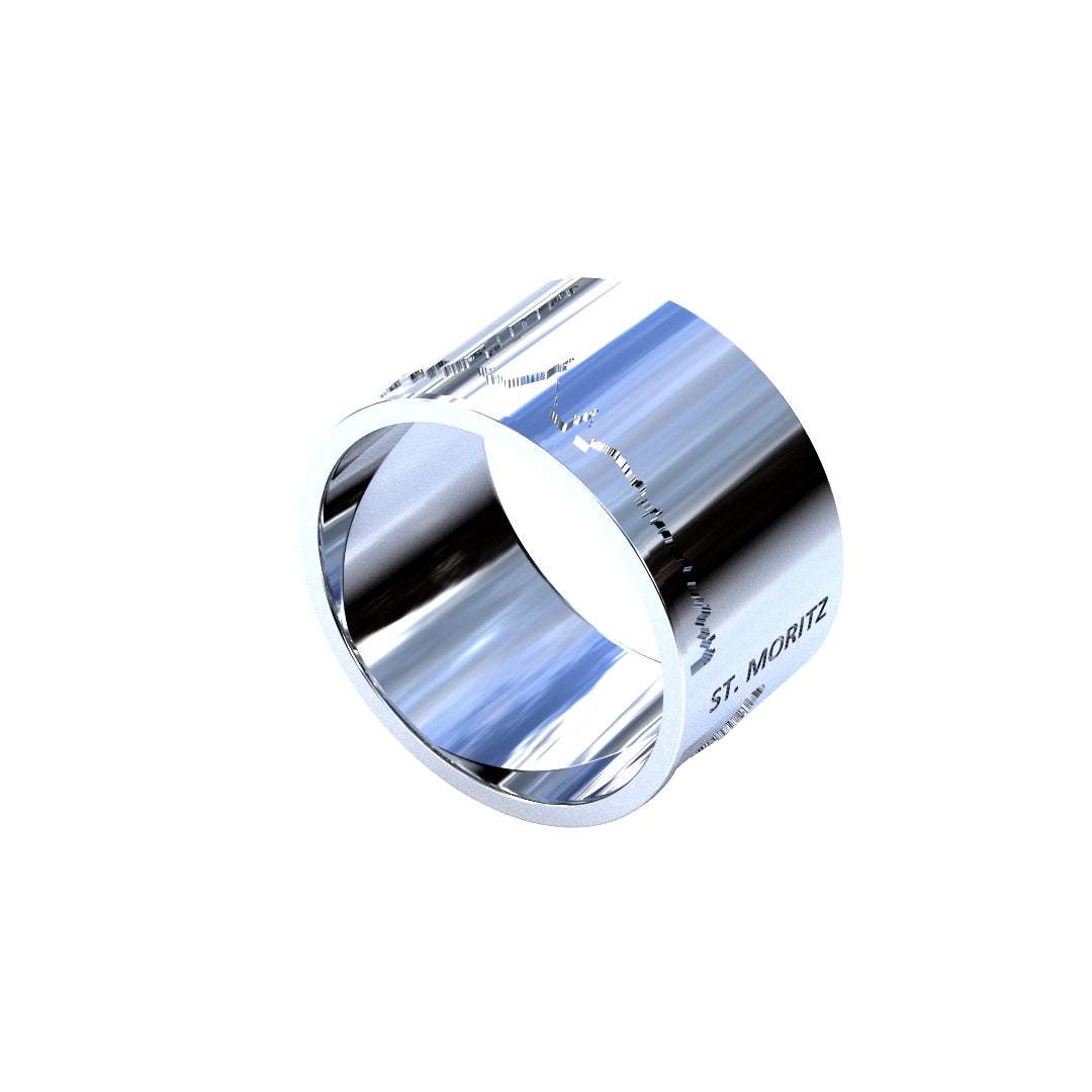 Lesunja Skyline St. Moritz Silver Ring, handmade fine jewellery from Switzerland