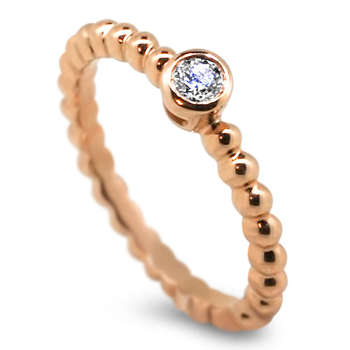 rose gold solitaire diamond ring zurich