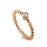 rose gold solitaire diamond ring